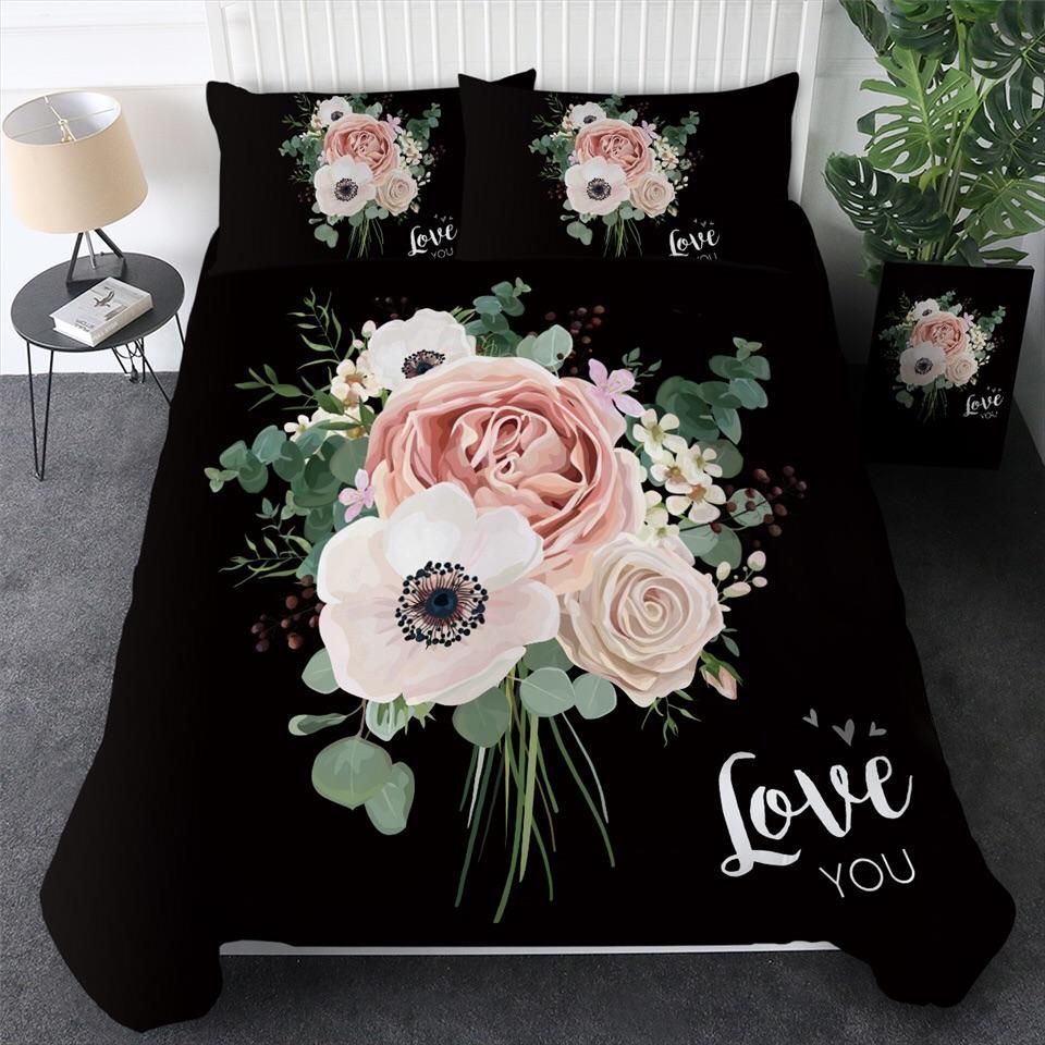 Flower Bunch Poppy And Roses Bedding Set