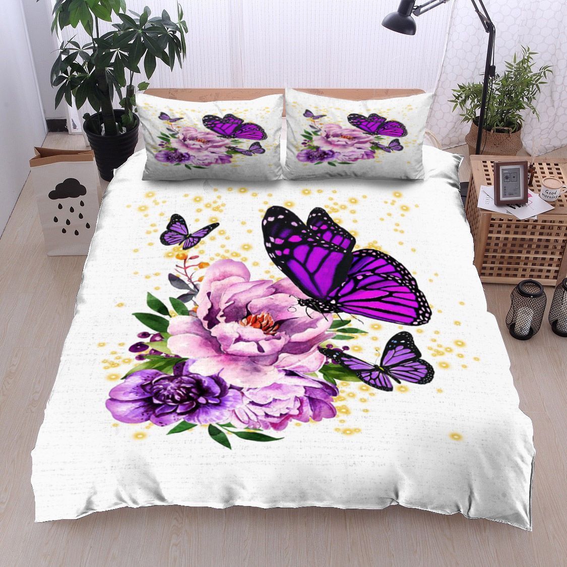 Flower Butterfly Bedding Set