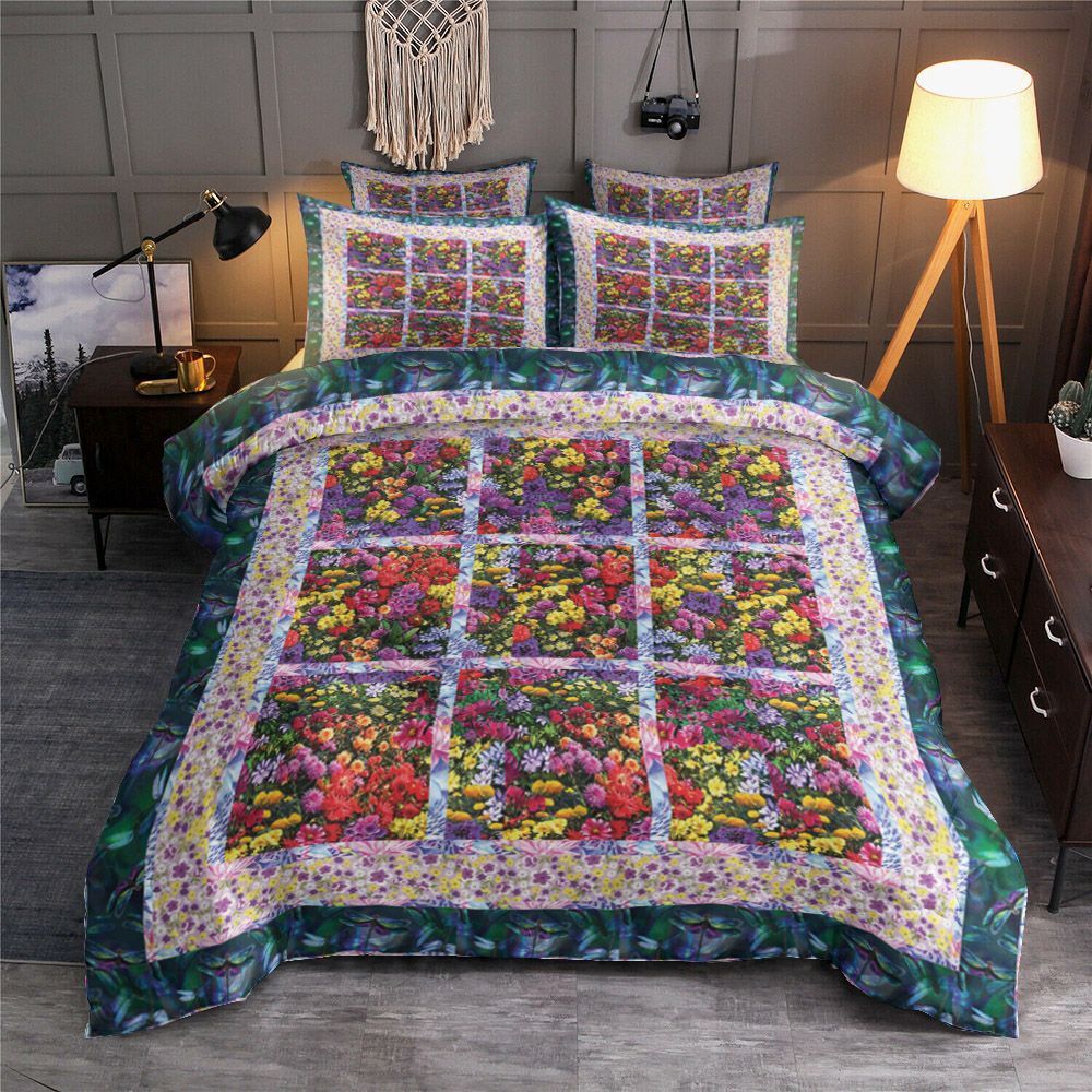 Flower Butterfly Colorful Bedding Set