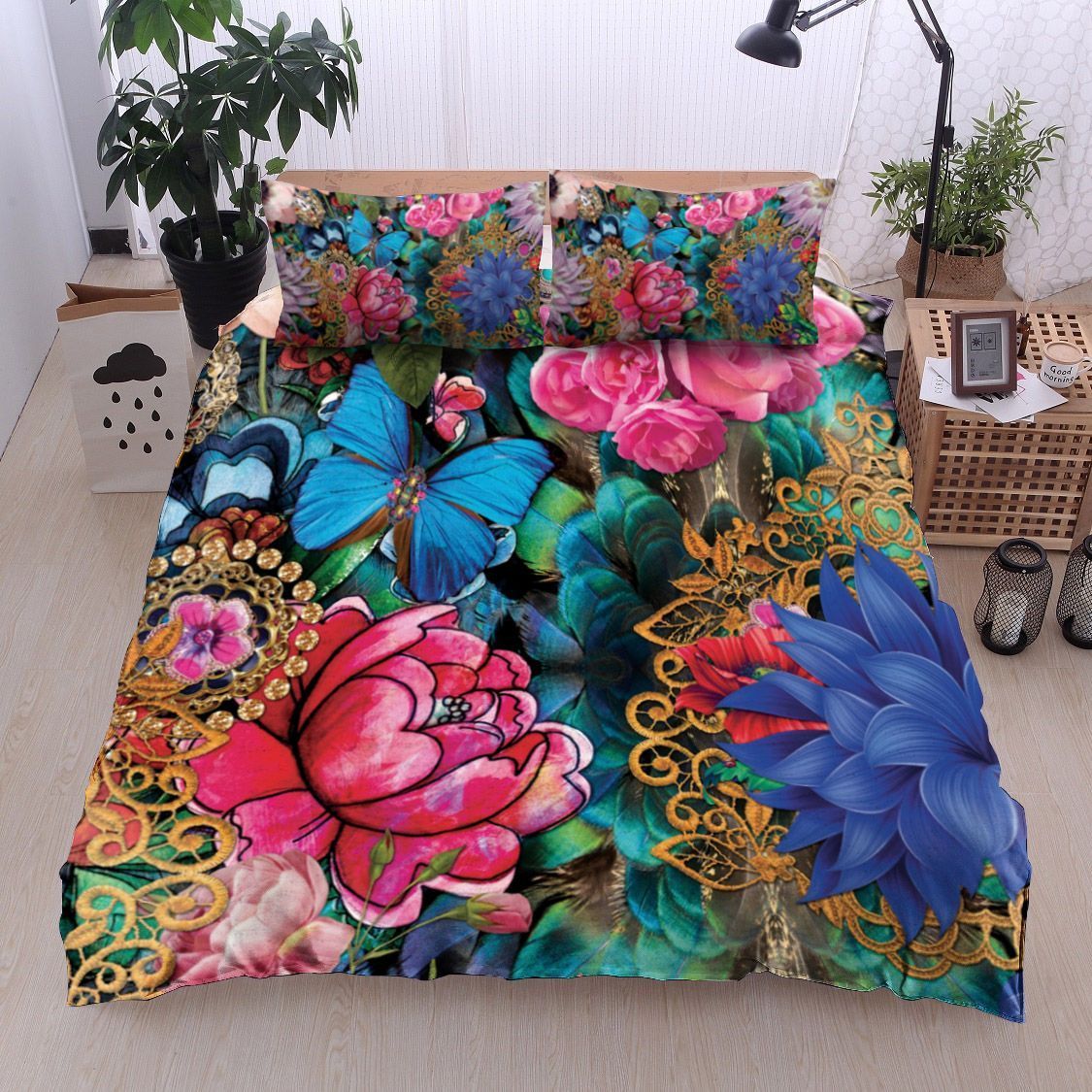 Flower Butterfly Bedding Set