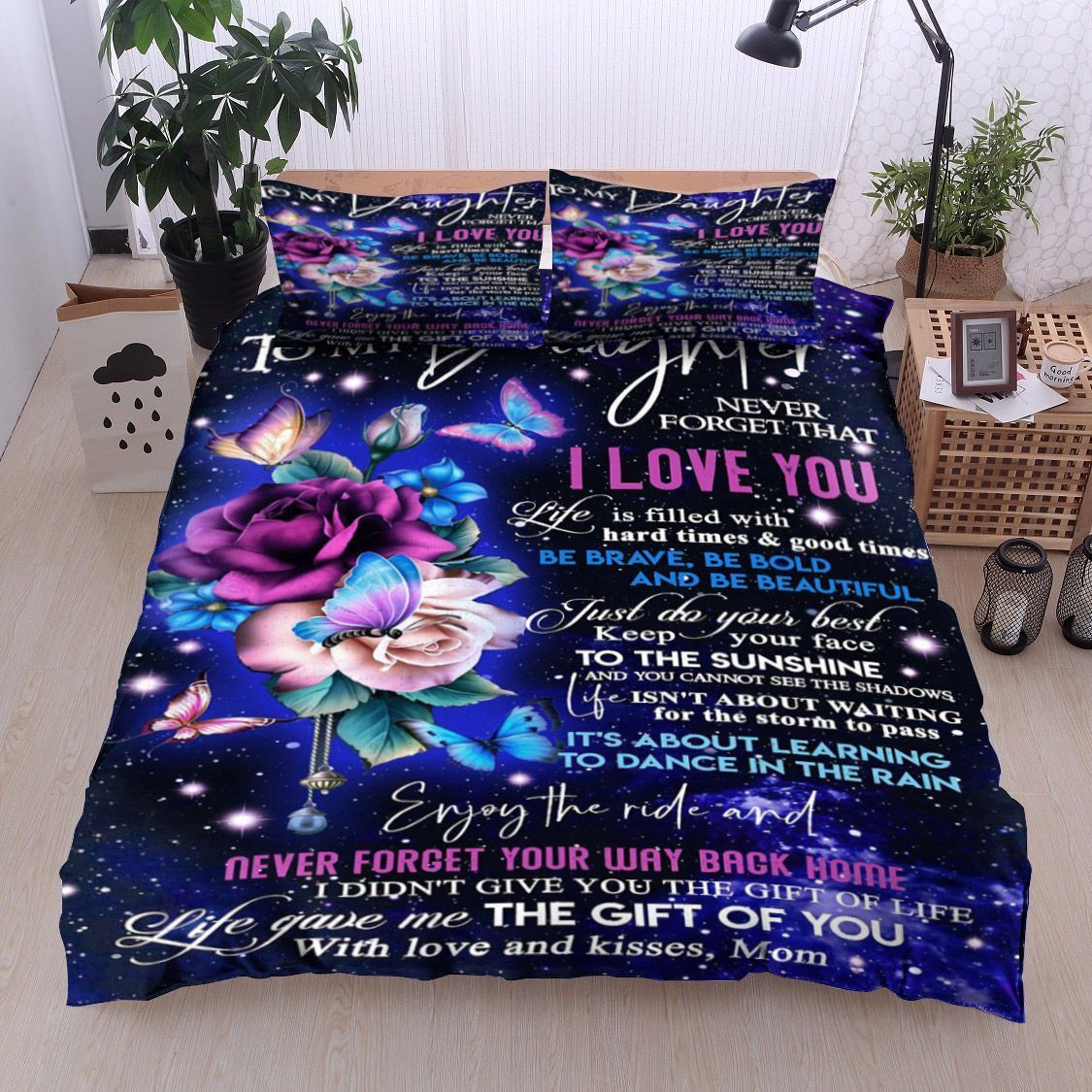 Flower Butterfly Mom Bedding Set