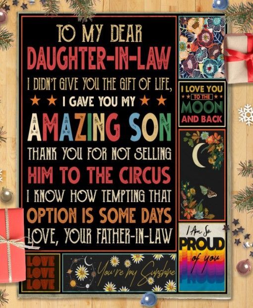 Flower Dad To Daughter In Law Sherpa Fleece Blanket