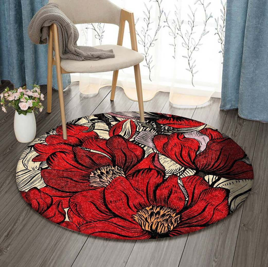Flower Round Carpet