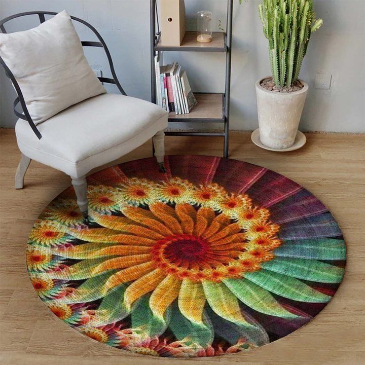 Flower Feeling Round Carpet
