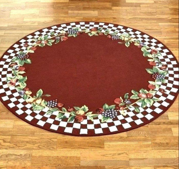 Flower Fruit Pattern Round Carpet