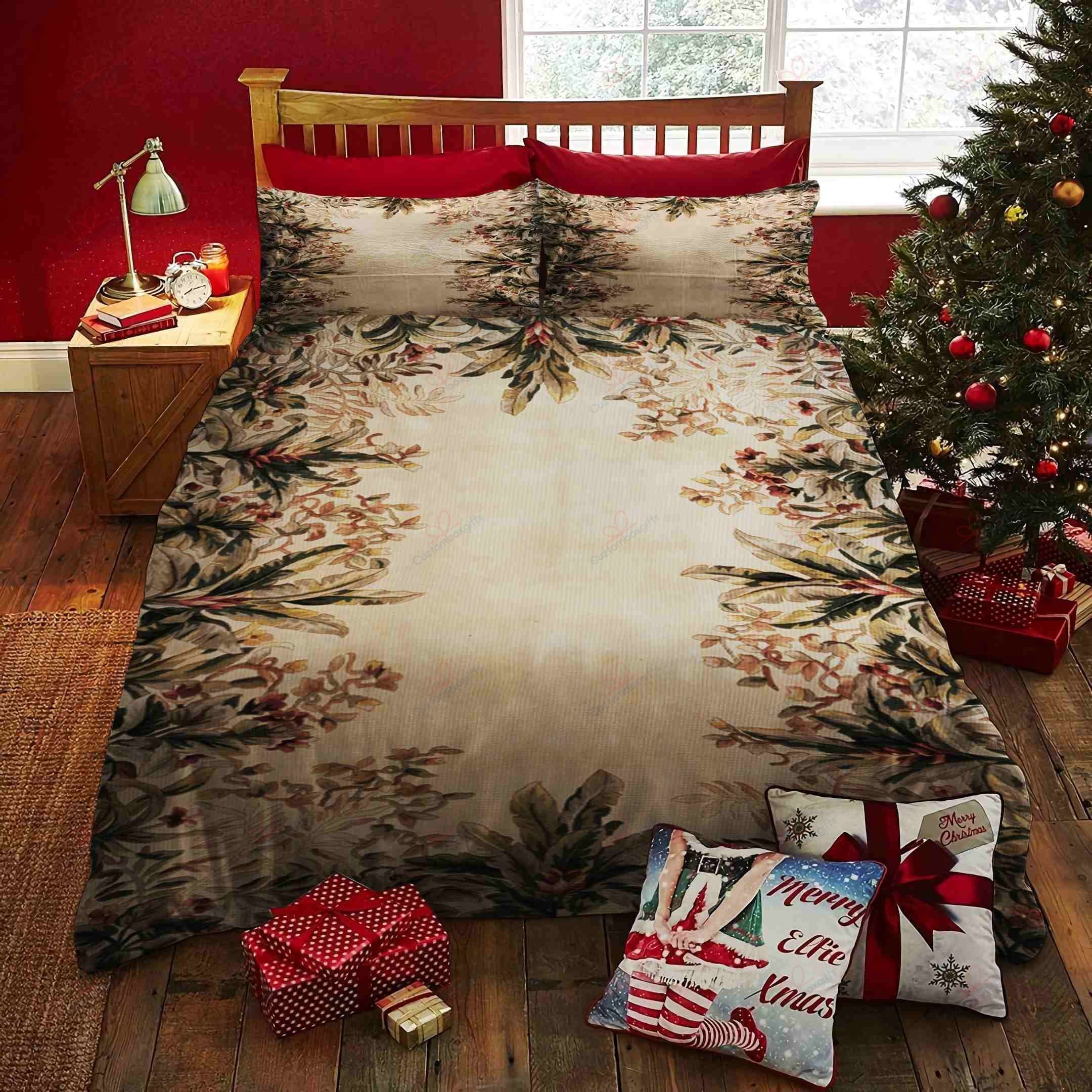 Flower Garden Beige Printed Bedding Set