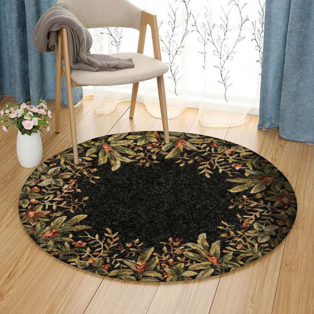 Flower Garden Round Carpet