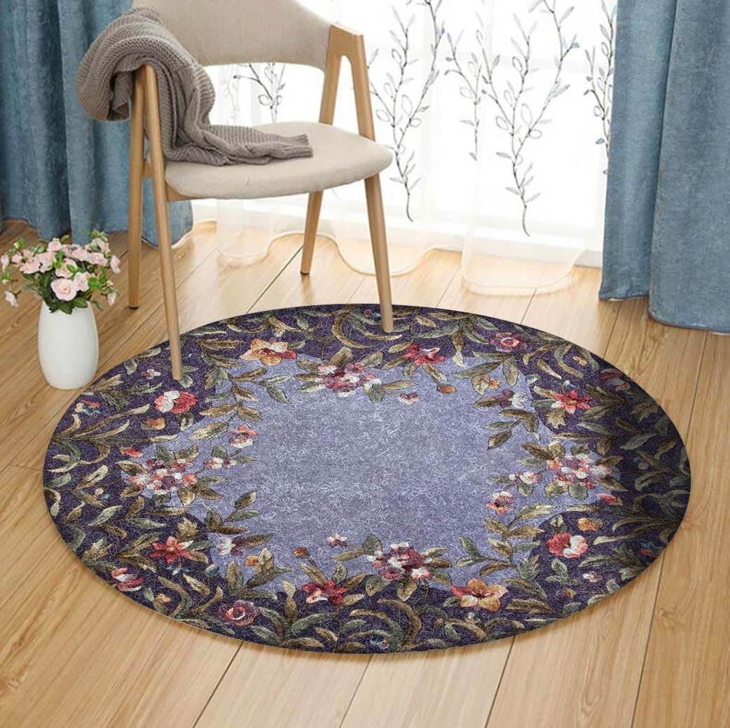 Flower Garden Round Carpet