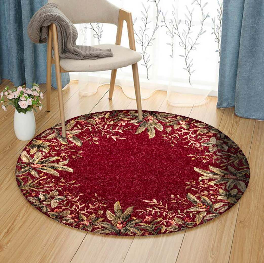 Flower Garden Round Carpet