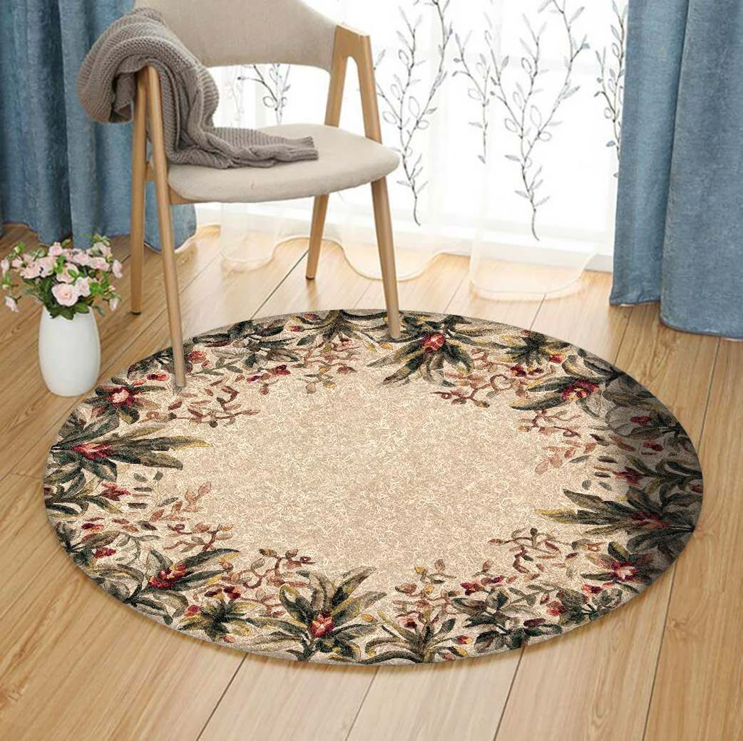 Flower Garden Round Carpet