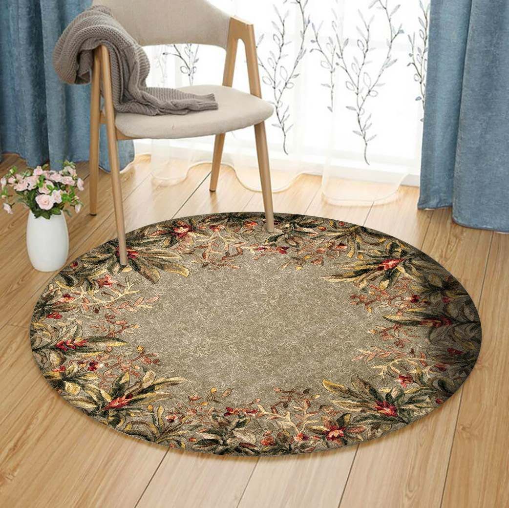 Flower Garden Round Carpet