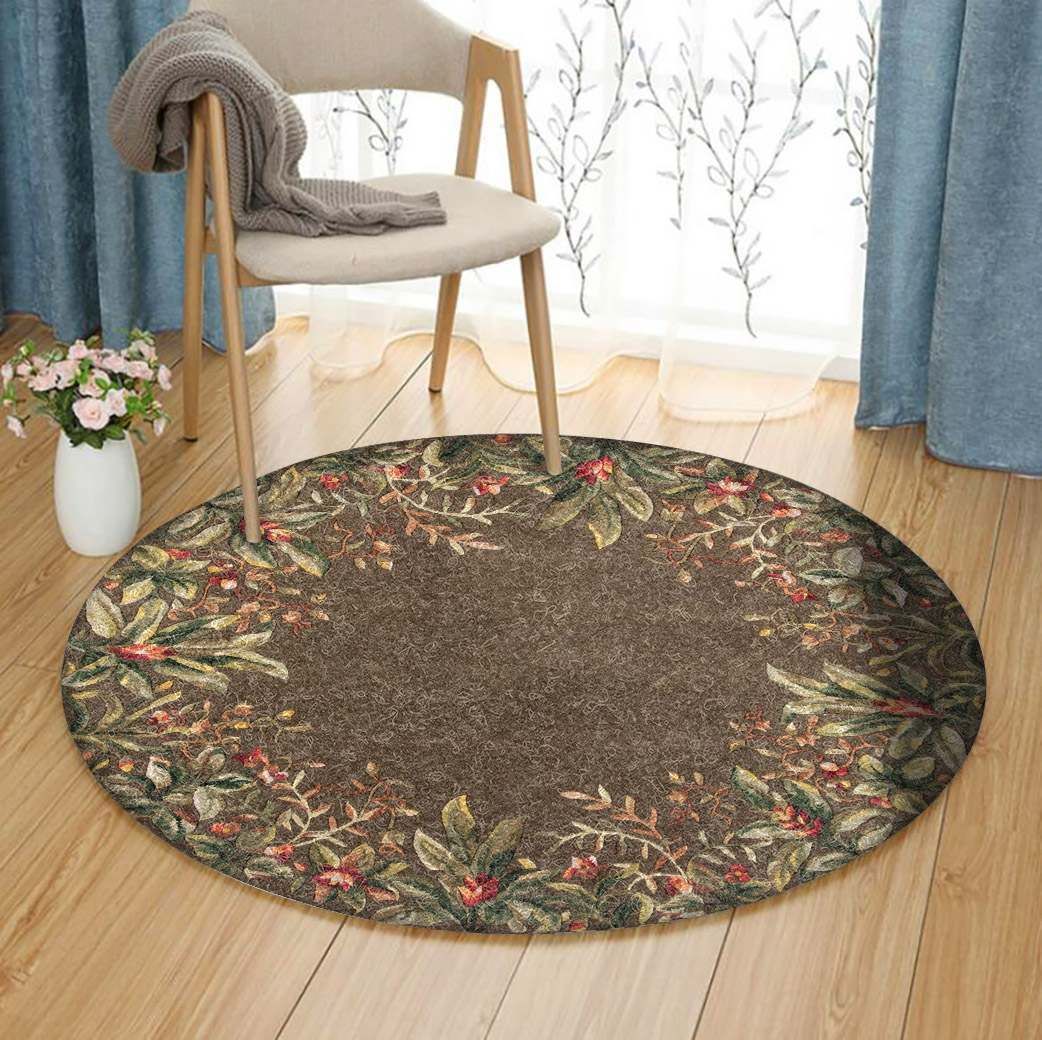 Flower Garden Round Carpet