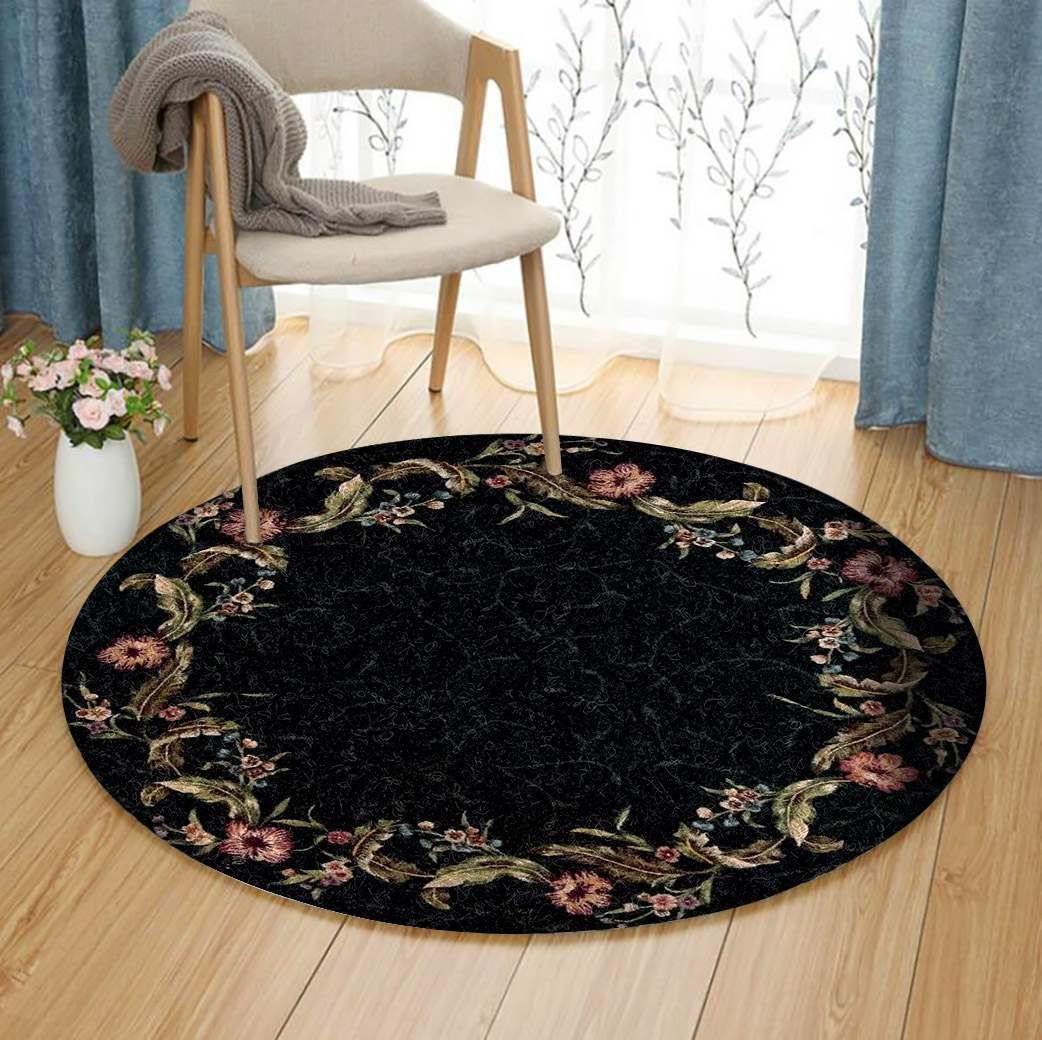 Flower Garden Round Carpet