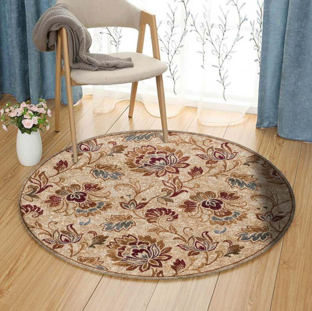 Flower Garden Round Carpet