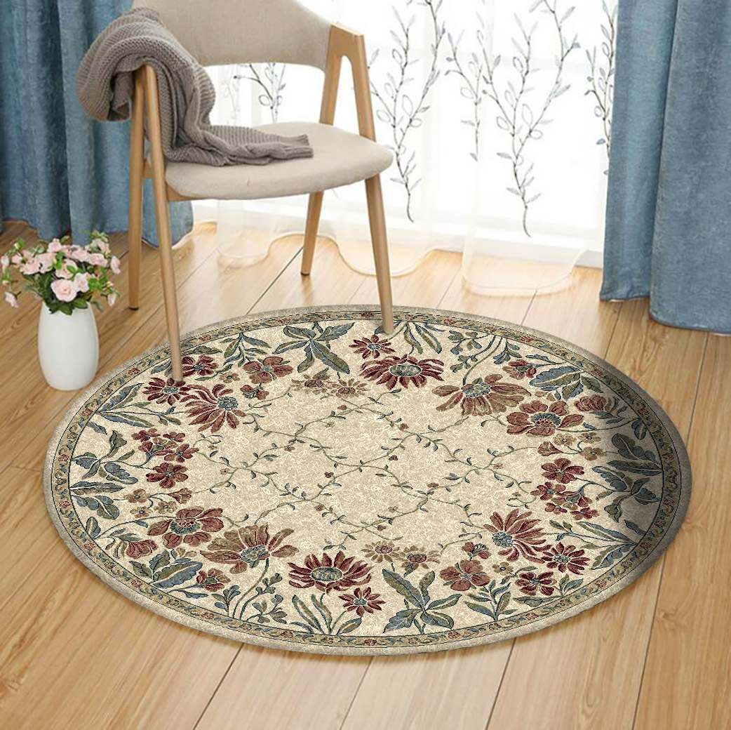 Flower Garden Round Carpet