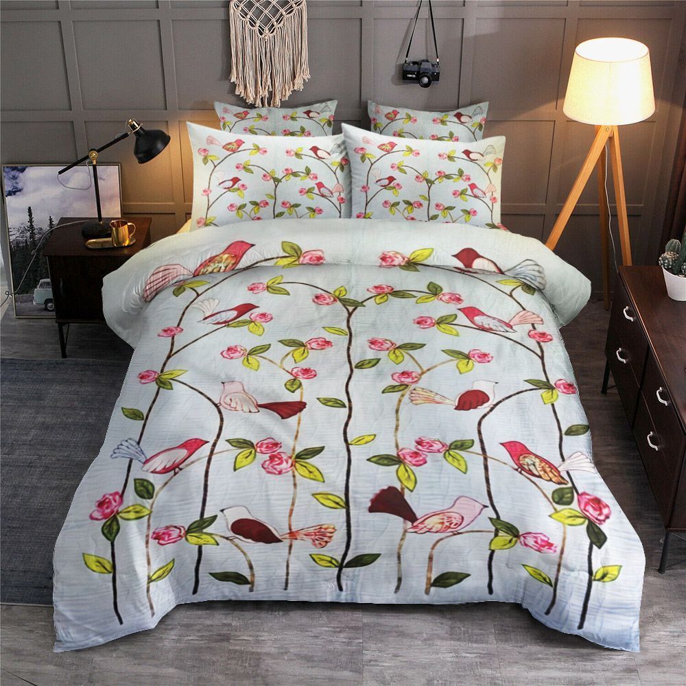 Flower Garden With Bird Bedding Set