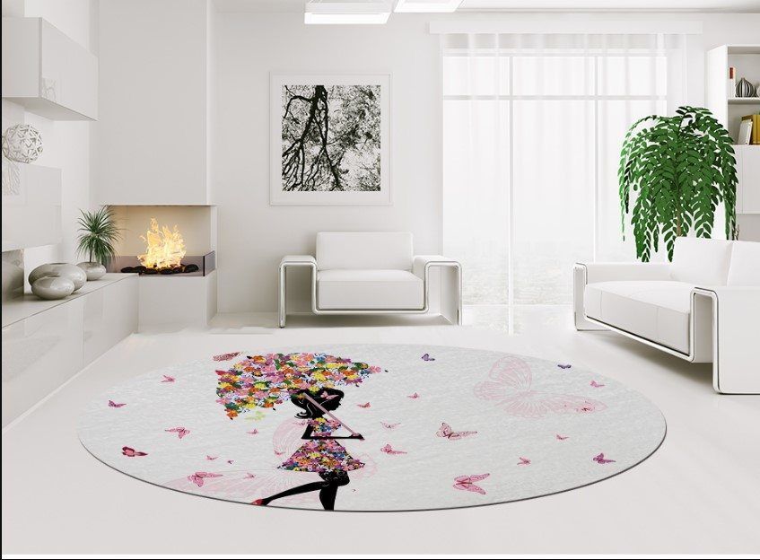 Flower Girl Round Carpet