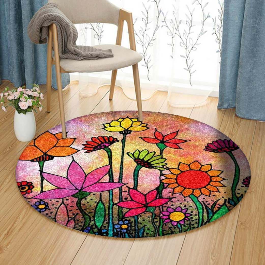 Flower Round Carpet
