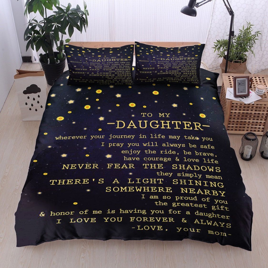 Flower Mom To Daughter Bedding Set