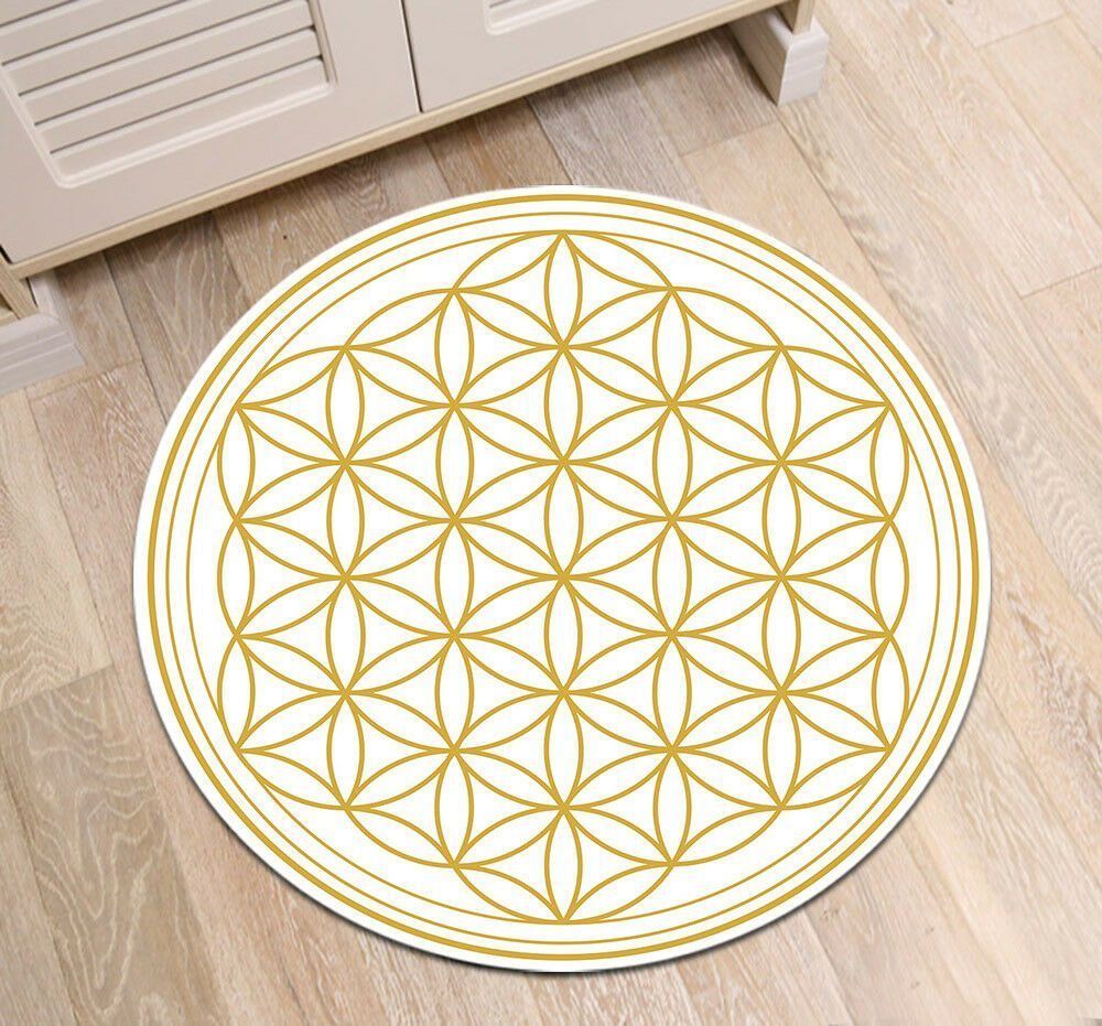 Flower Of Life Round Carpet