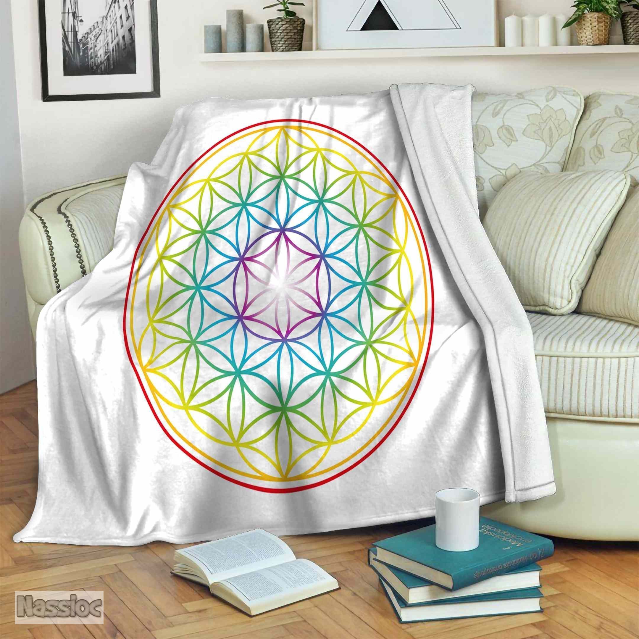 Flower Of Life Fleece Blanket