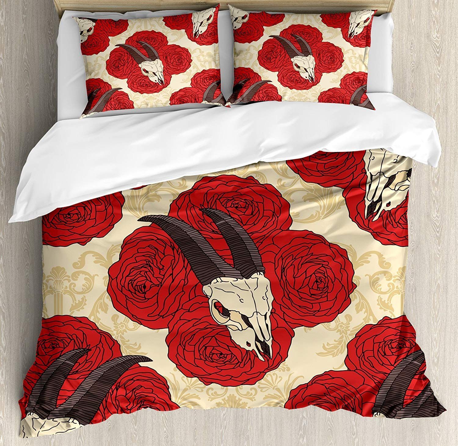 Flower Skull Deer Bedding Set