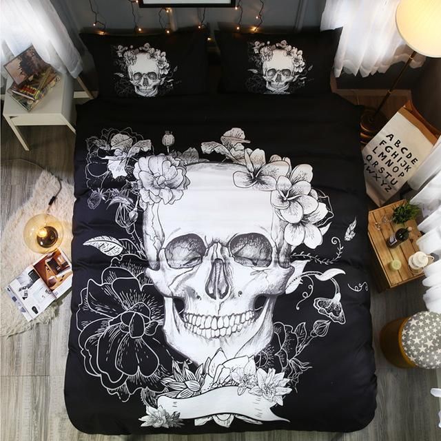 Flower Sugar Skull Bedding Set
