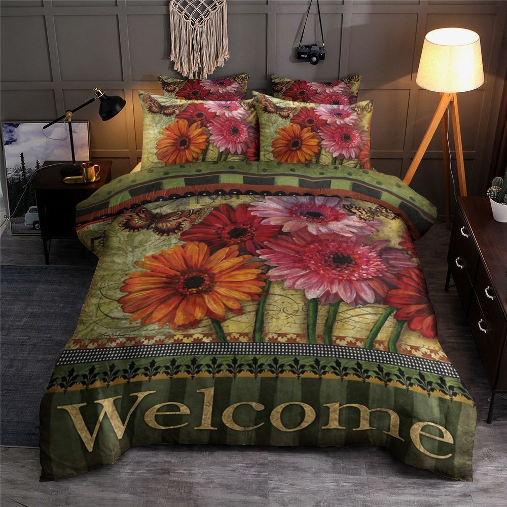 Flowers And Butterfly Bedding Set