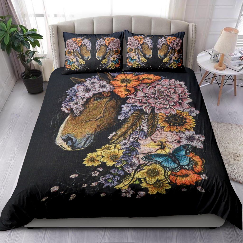 Flowers Horse Bedding Set