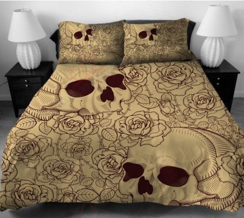 Flowers Skull Bedding Set