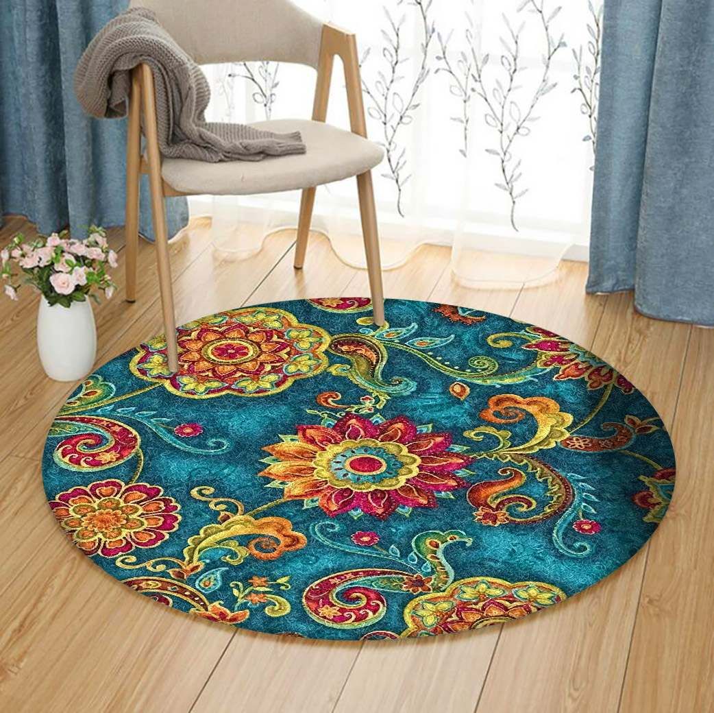 Flowers Round Carpet