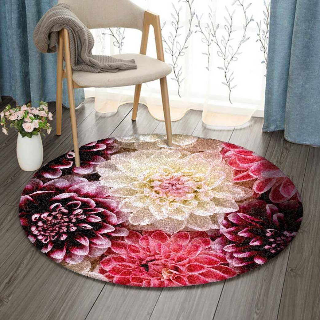 Flowers Round Carpet