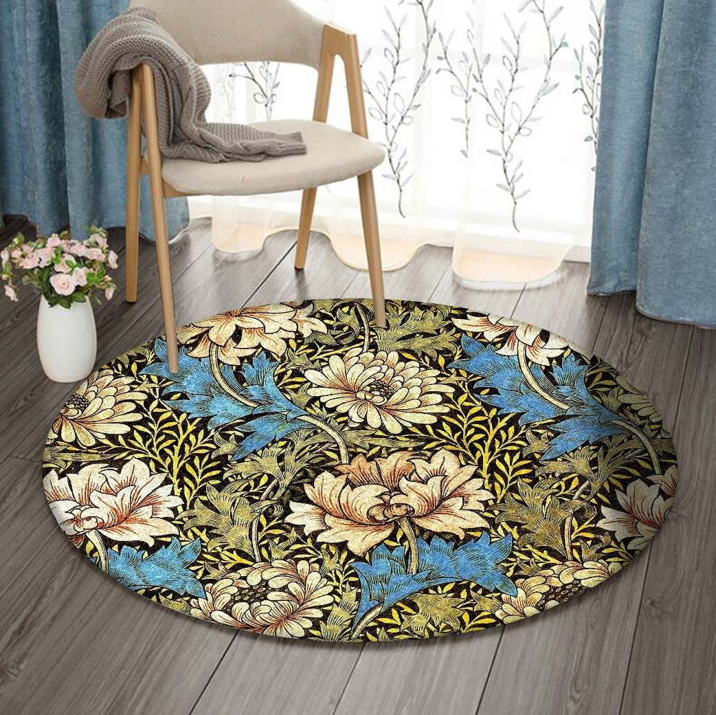 Flowers Round Carpet