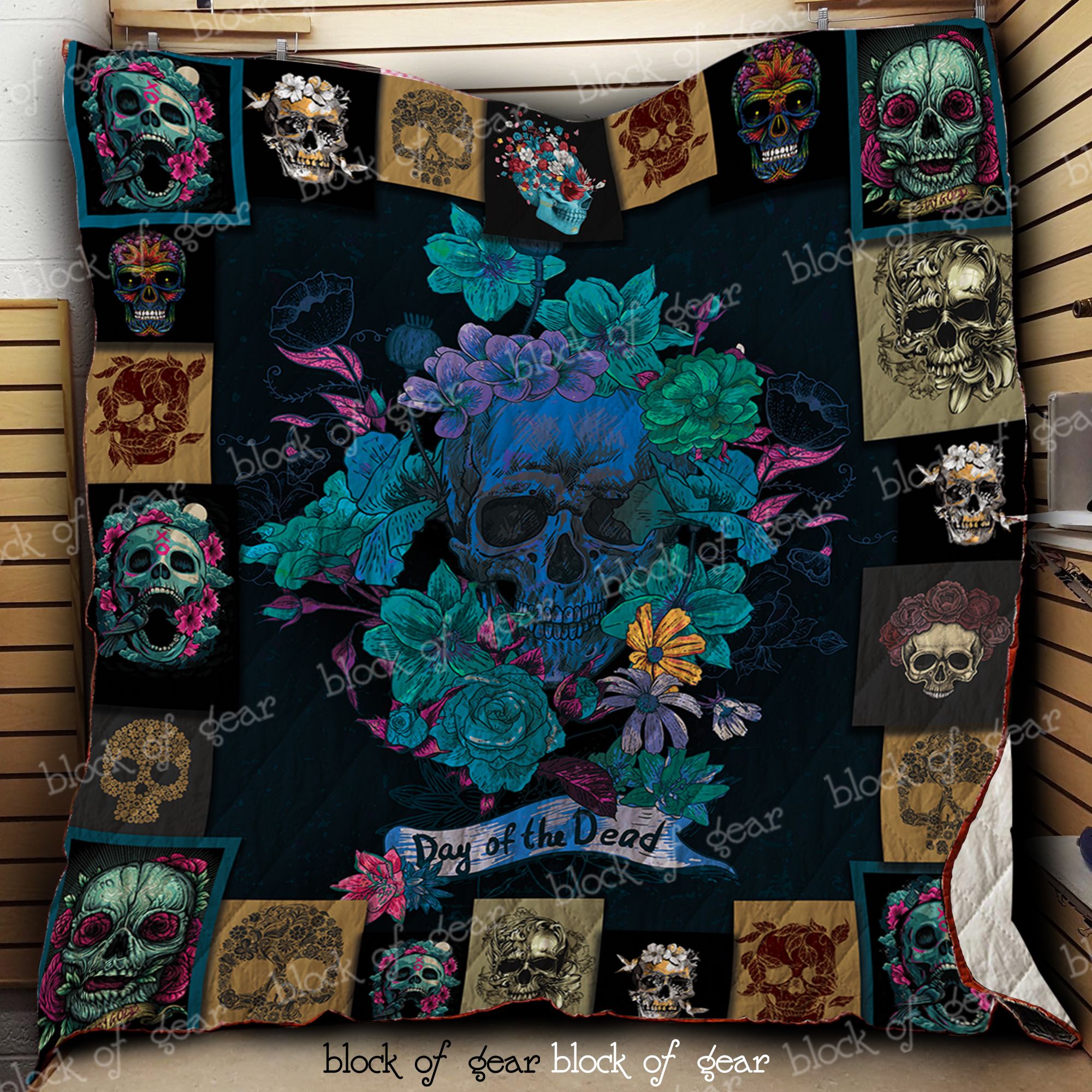 Flowery Skull Gothic Quilt Dk462 Dhc11122007Dd