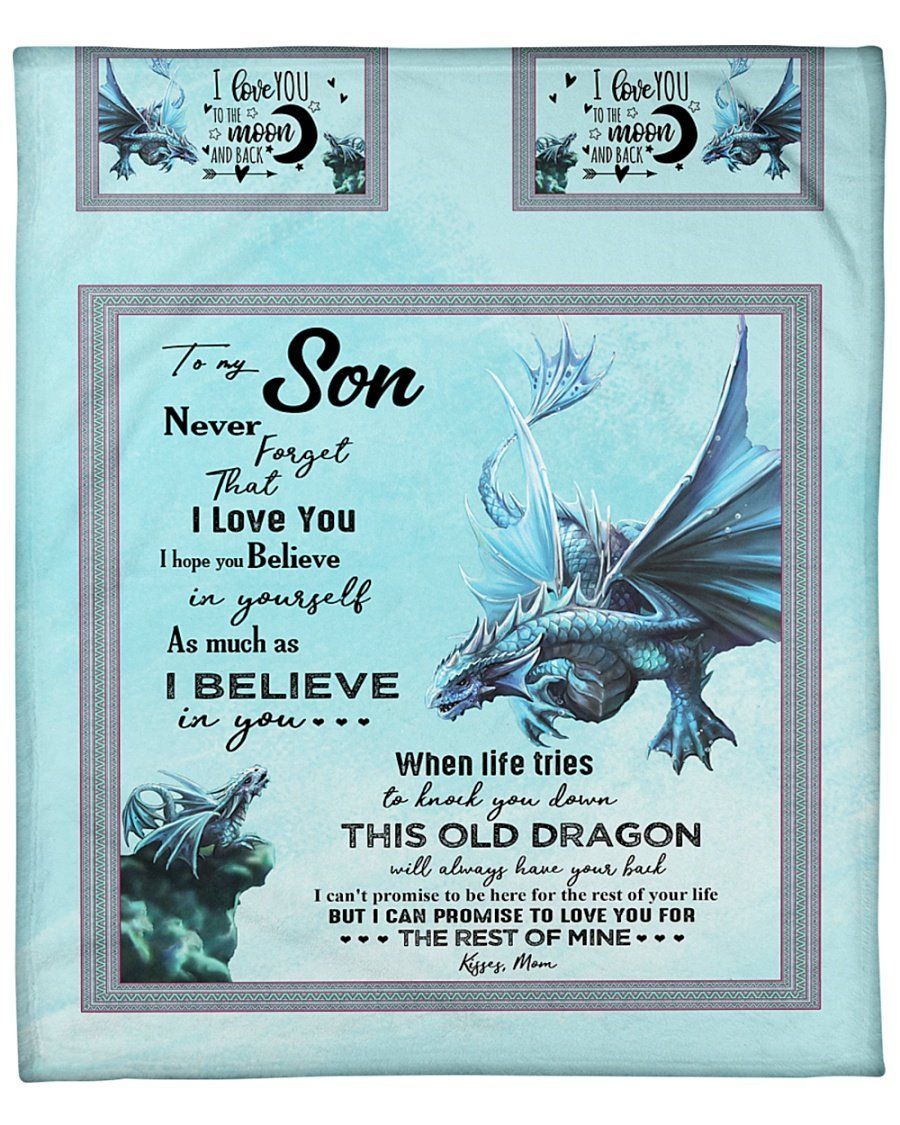 Flying Dragon Believe In Yourself Fleece Blanket Gift For Son Fleece Blanket