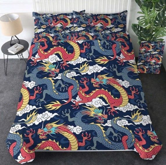 Flying Dragon Bedding Set