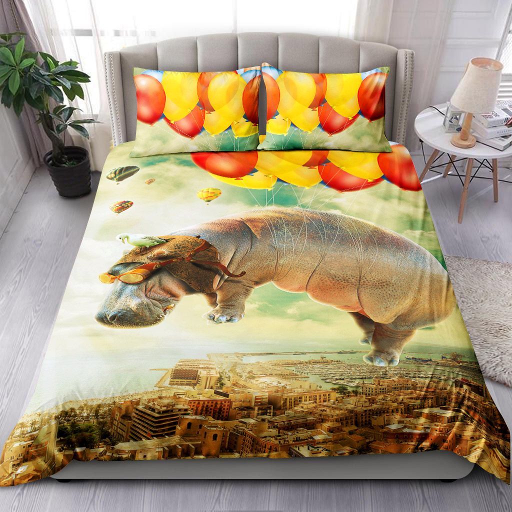 Flying Hippo Bedding Set