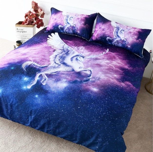 Flying Unicorn Bedding Set