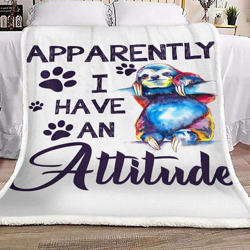 Folivora Apparently Sloth Sherpa Fleece Blanket