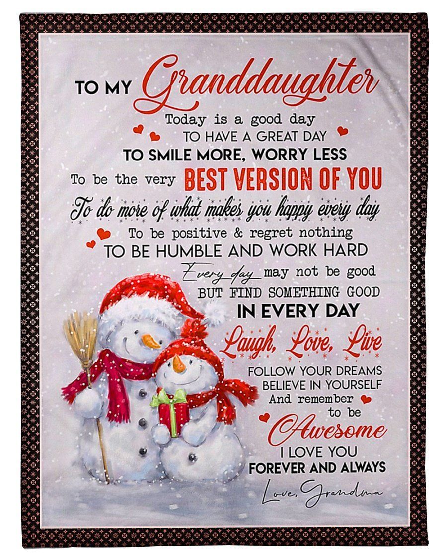 Follow Your Dreams Grandma To Granddaughter Fleece Blanket Fleece Blanket