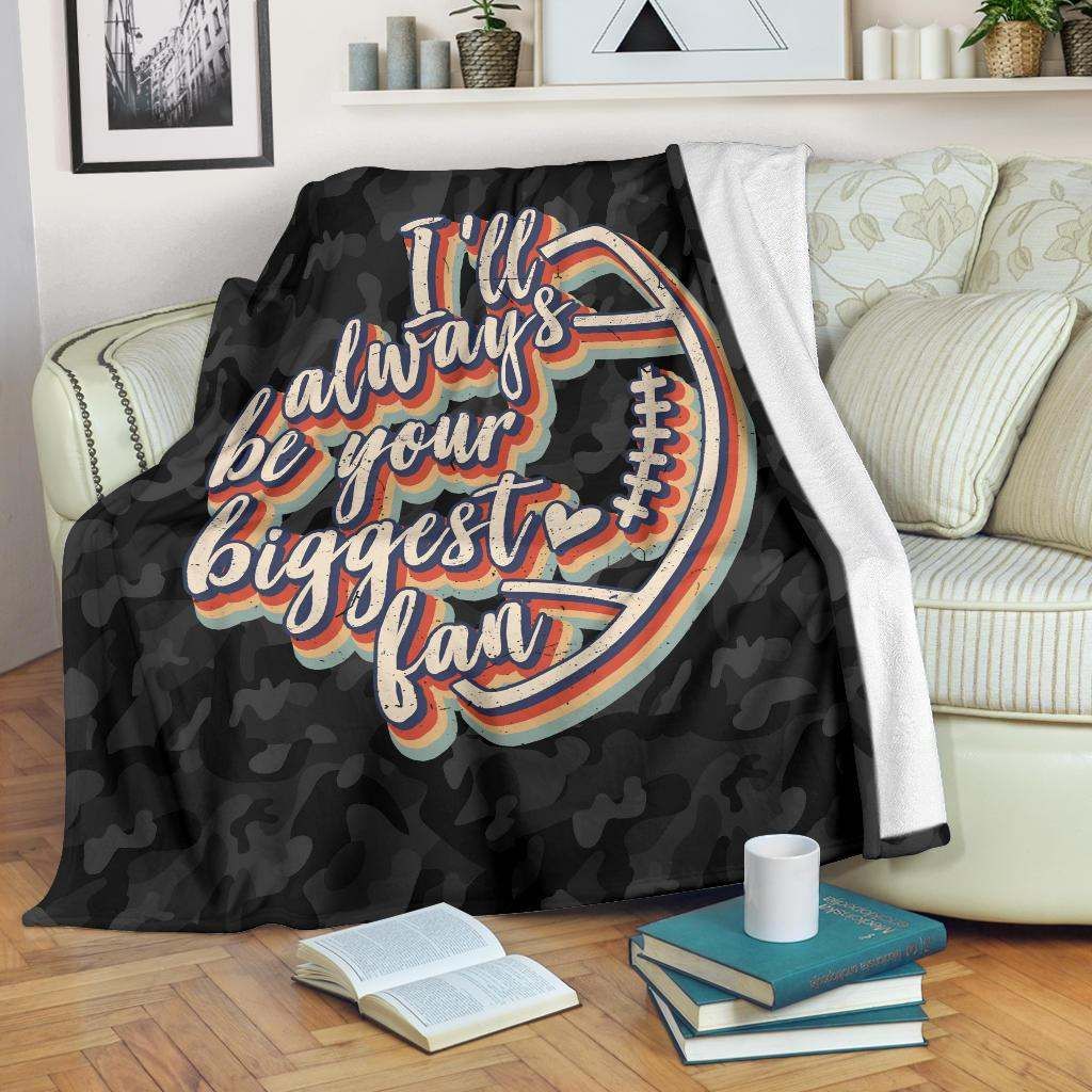 Football American Sherpa Fleece Blanket