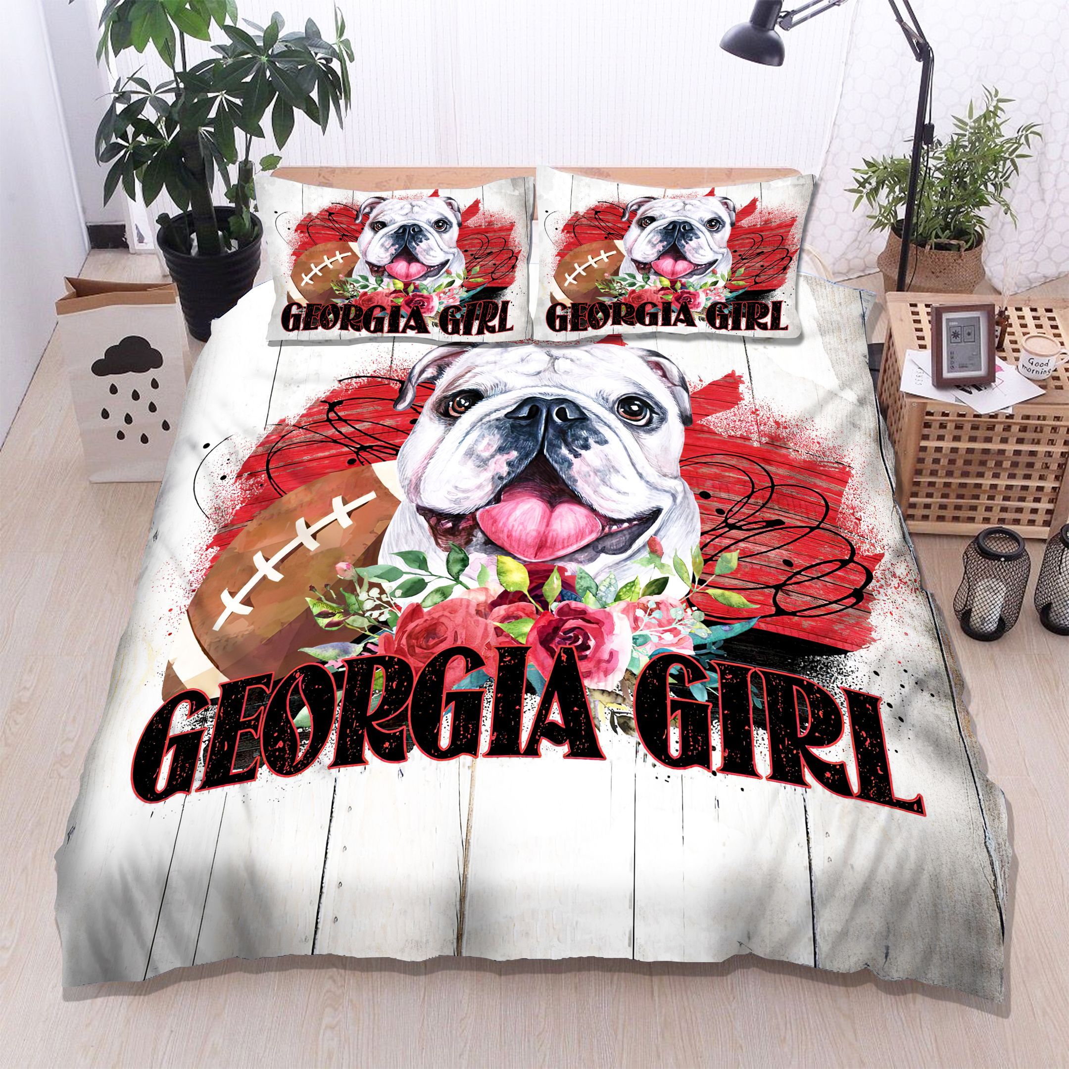 Football Bulldog Bedding Set