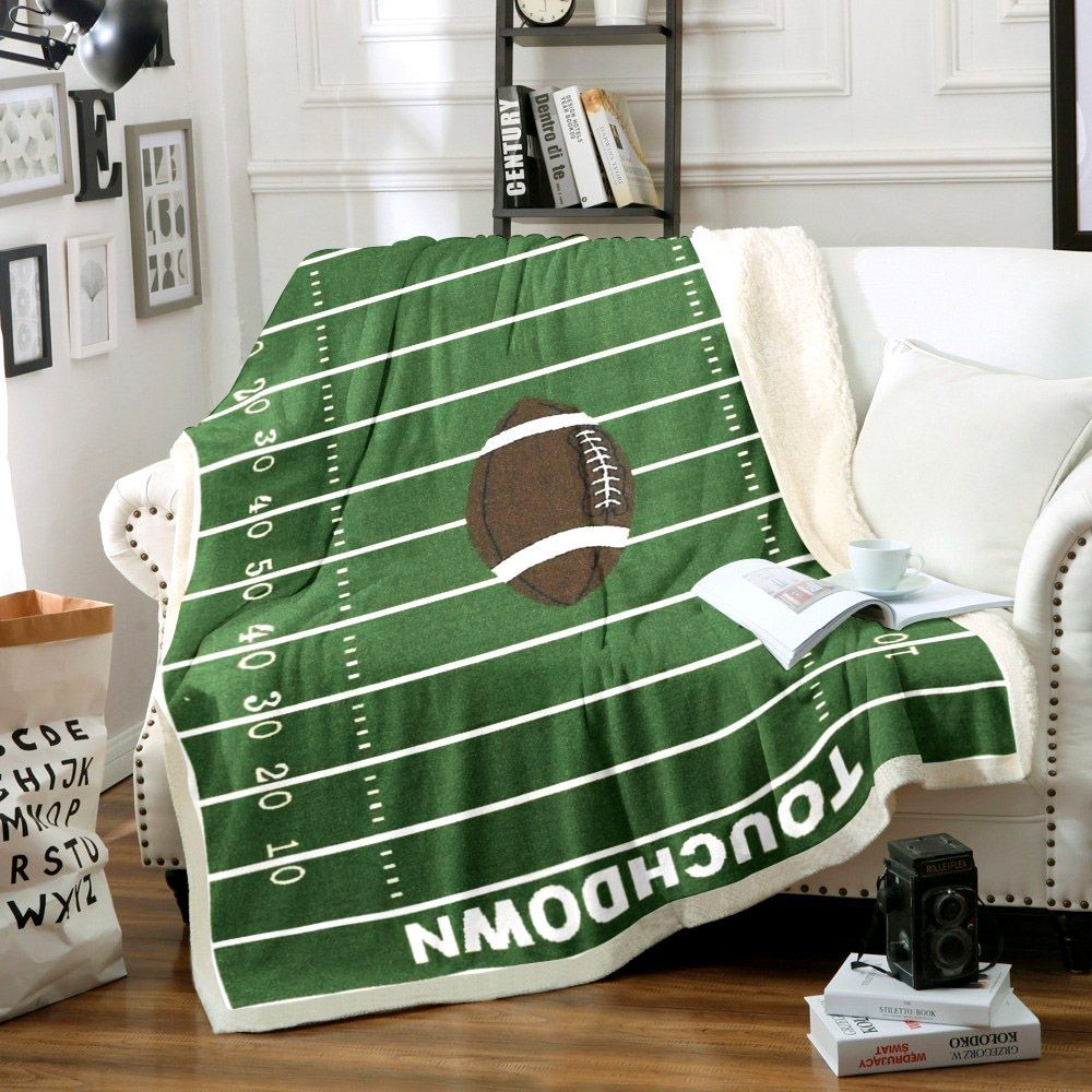 Football Sherpa Fleece Blanket