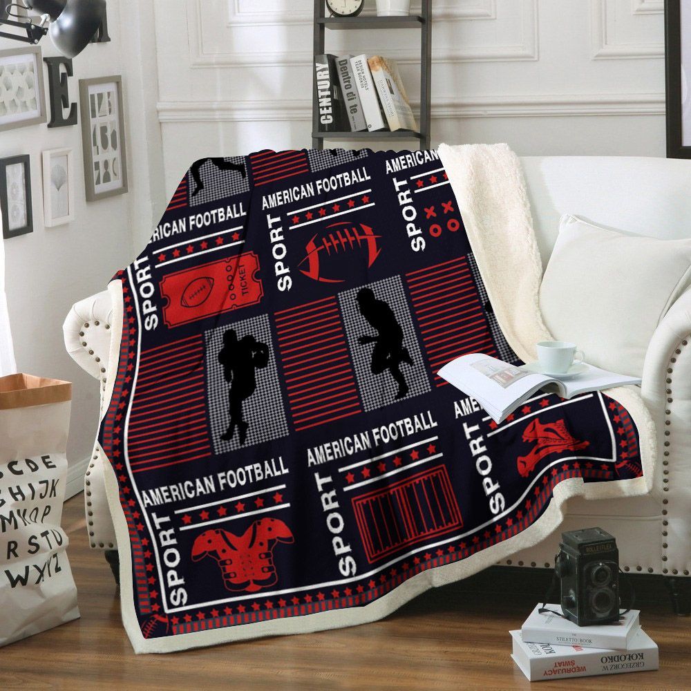 Football Sherpa Fleece Blanket