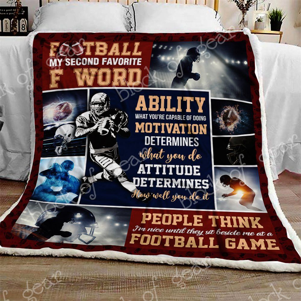 Football Sherpa Fleece Blanket