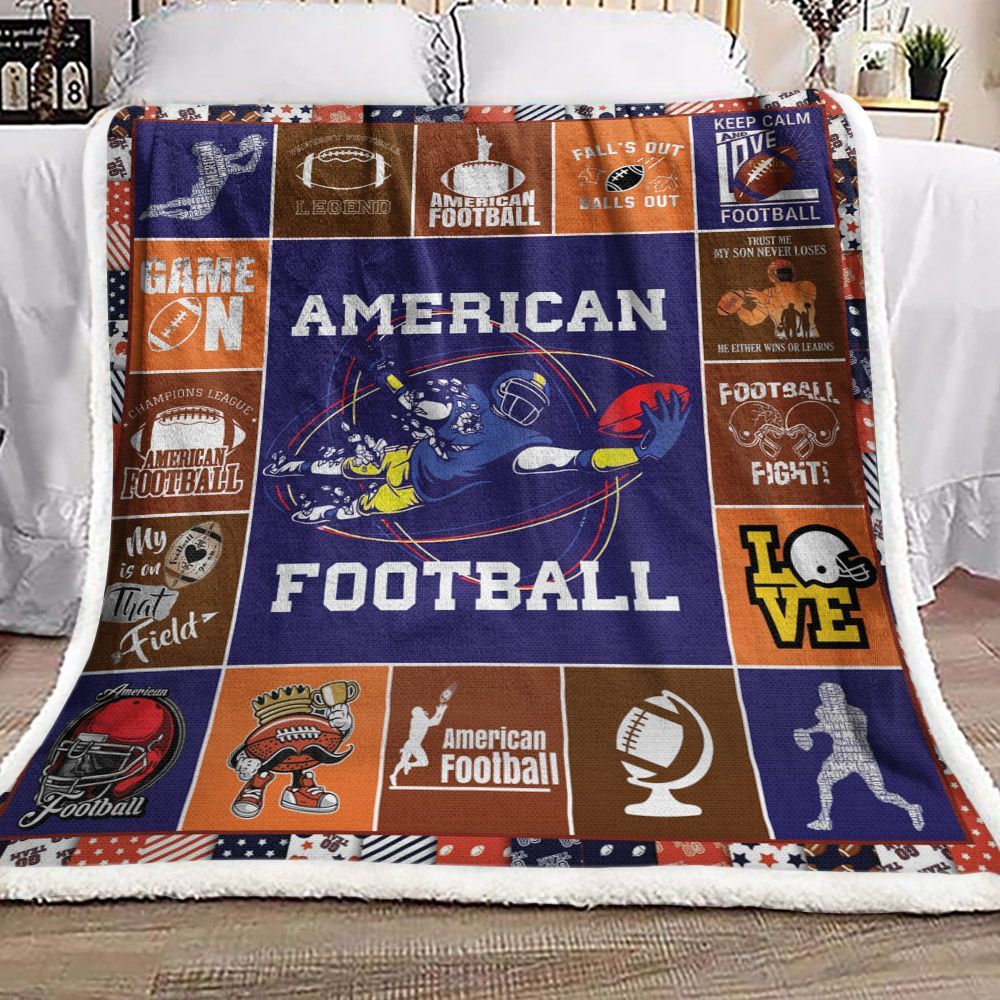 Football Sherpa Fleece Blanket