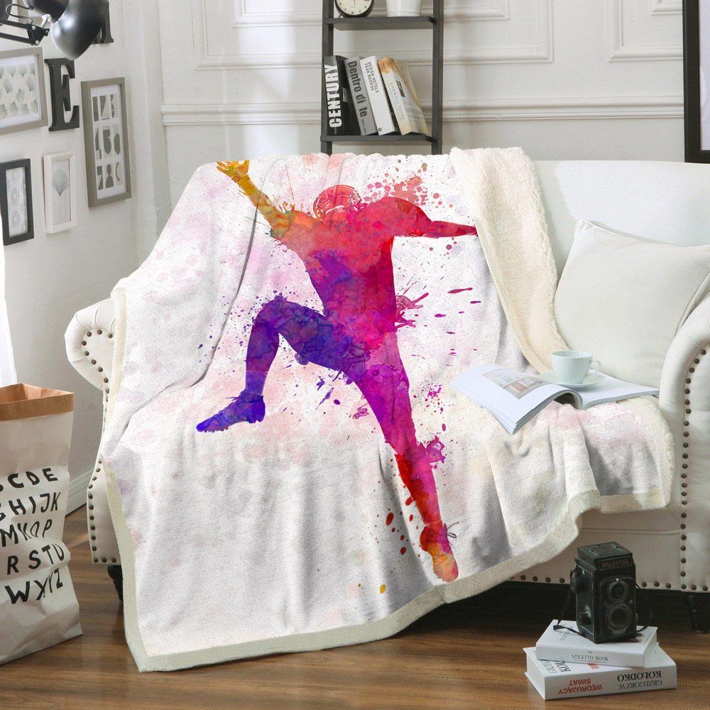 Football Sherpa Fleece Blanket