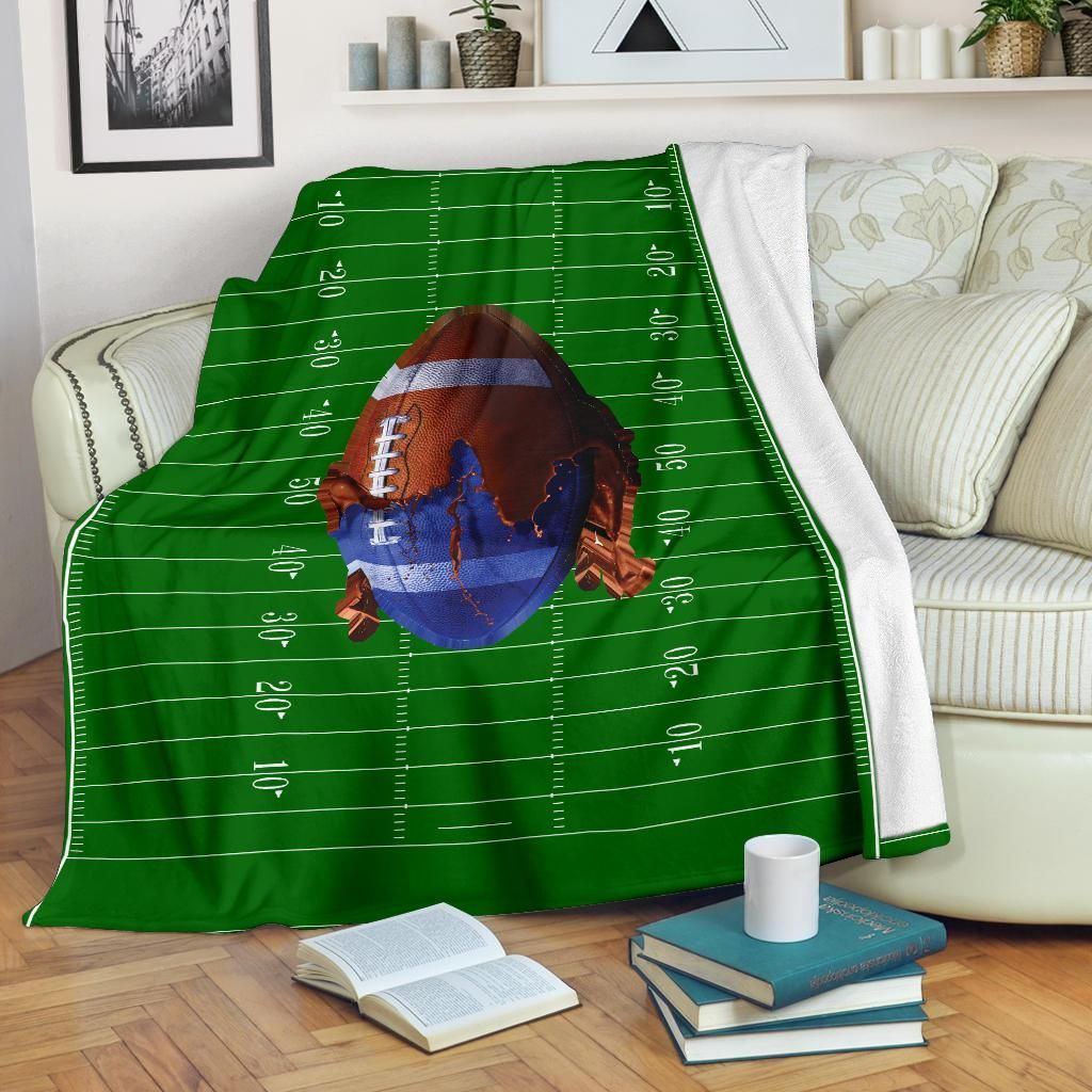 Football Field Sherpa Fleece Blanket