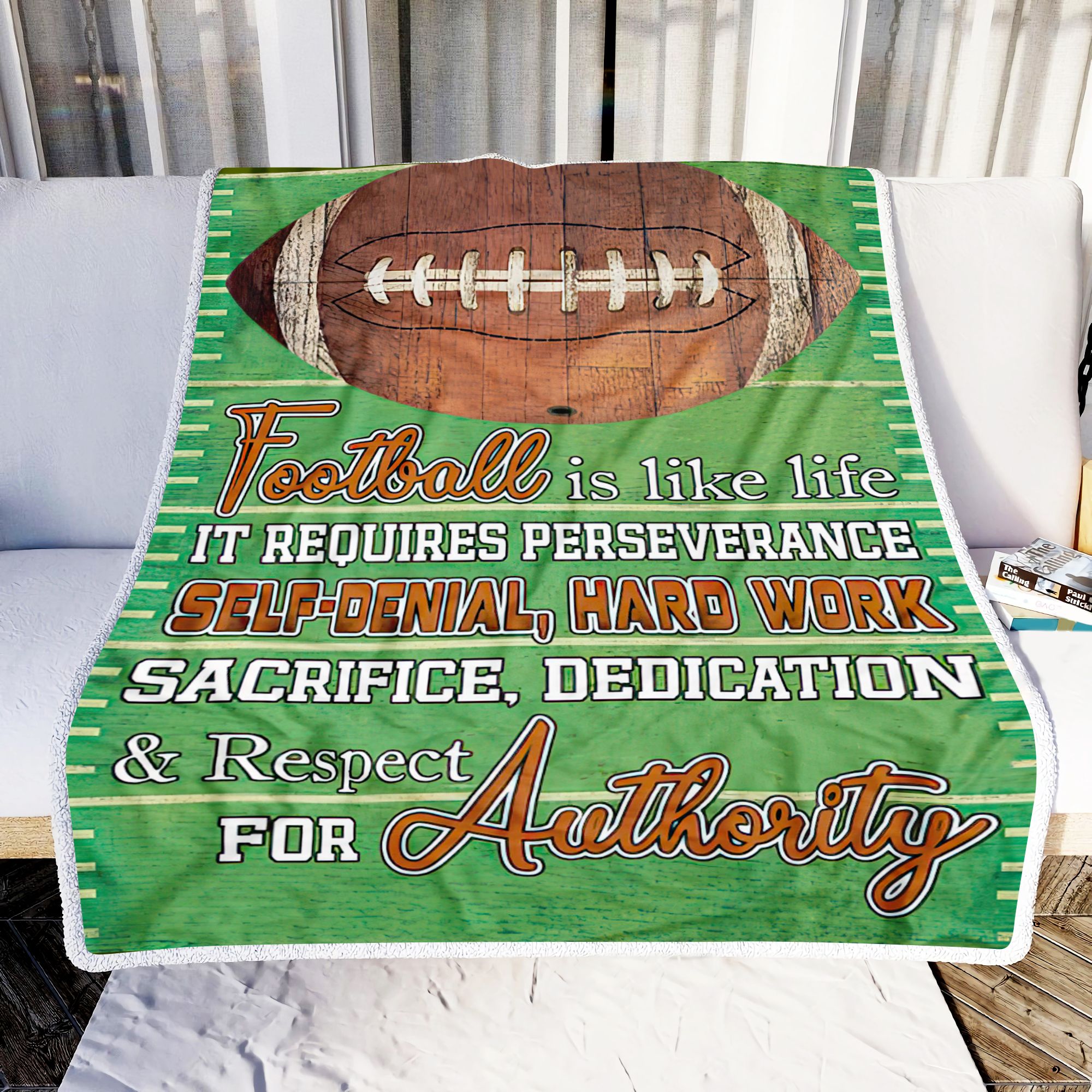 Football Is Like Life Fleece Blanket