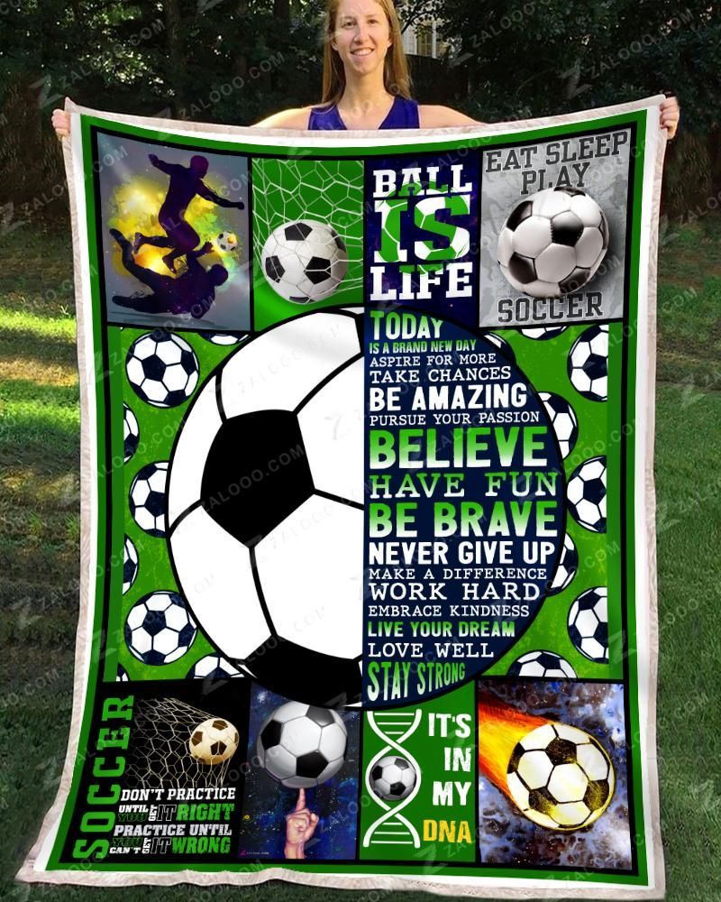 Football Life Sherpa Fleece Blanket